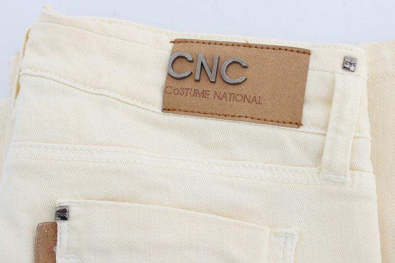 Chic Off-White Flared Designer Jeans Costume National