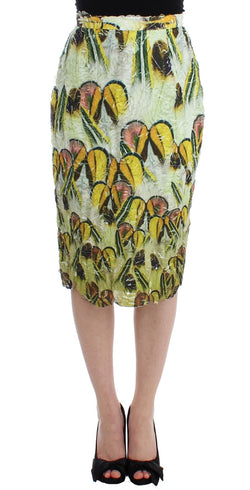 Vibrant Silk Blend Pencil Skirt Lanre Da Silva Ajayi