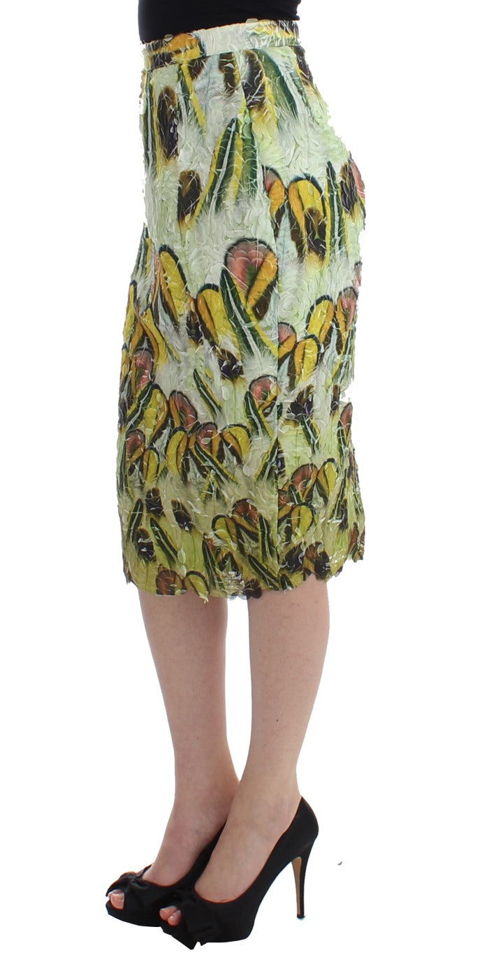 Vibrant Silk Blend Pencil Skirt Lanre Da Silva Ajayi