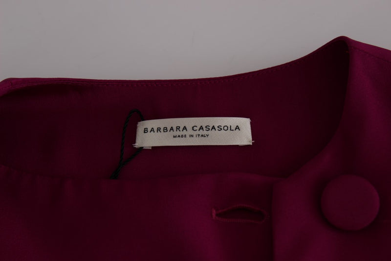 Stunning Silk Sleeveless Purple Blouse Barbara Casasola