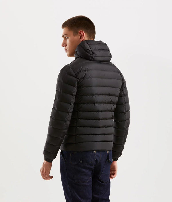 Sleek Hooded Down Jacket with Pockets Refrigiwear