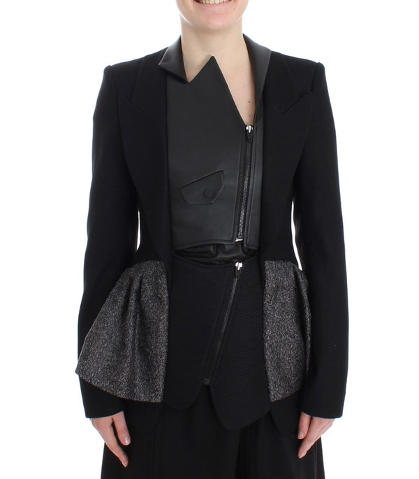 Elegant Monochrome Zippered Blazer Jacket KAALE SUKTAE