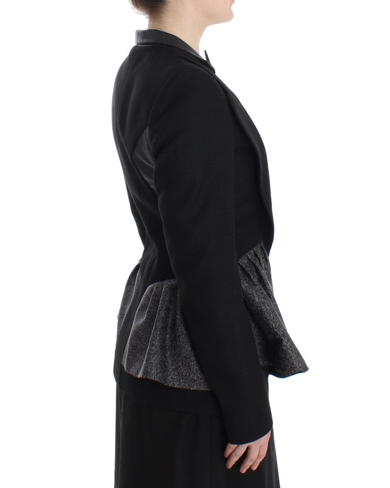 Elegant Monochrome Zippered Blazer Jacket KAALE SUKTAE