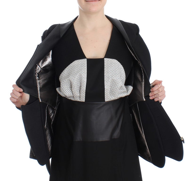 Elegant Monochrome Zippered Blazer Jacket KAALE SUKTAE