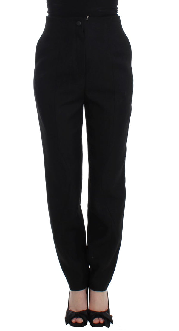 Elegant High-Waist Black Pants KAALE SUKTAE