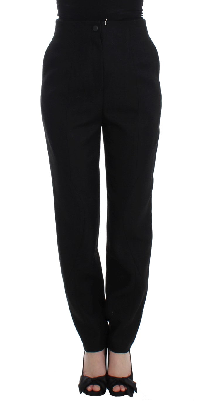 Elegant High-Waist Black Pants KAALE SUKTAE