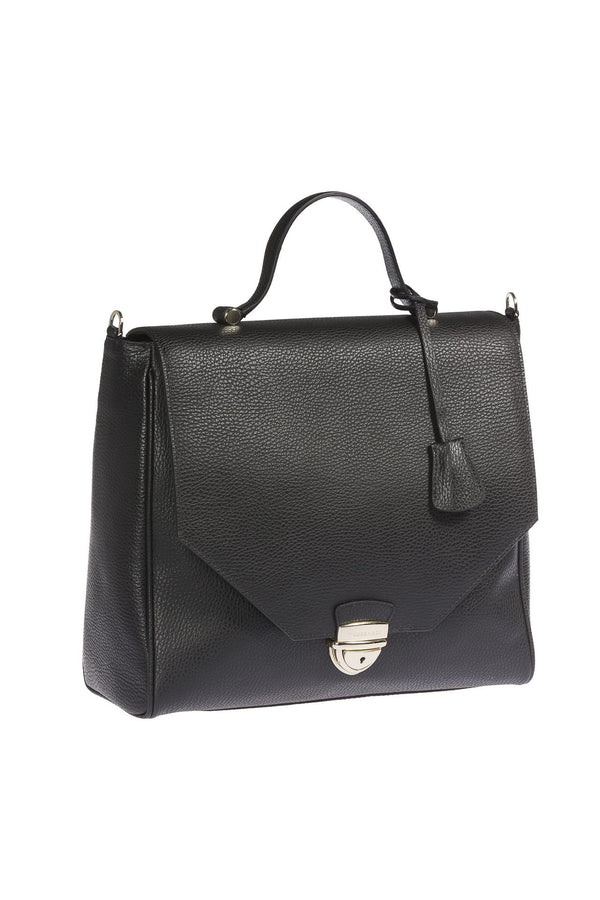 Black Leather Women Handbag Trussardi