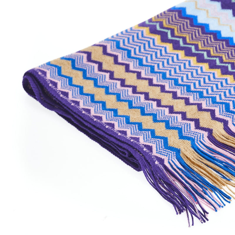 Geometric Pattern Fringed Luxury Scarf Missoni