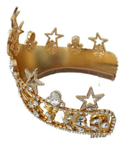 Regal Crystal Diadem Gold Tiara Dolce & Gabbana