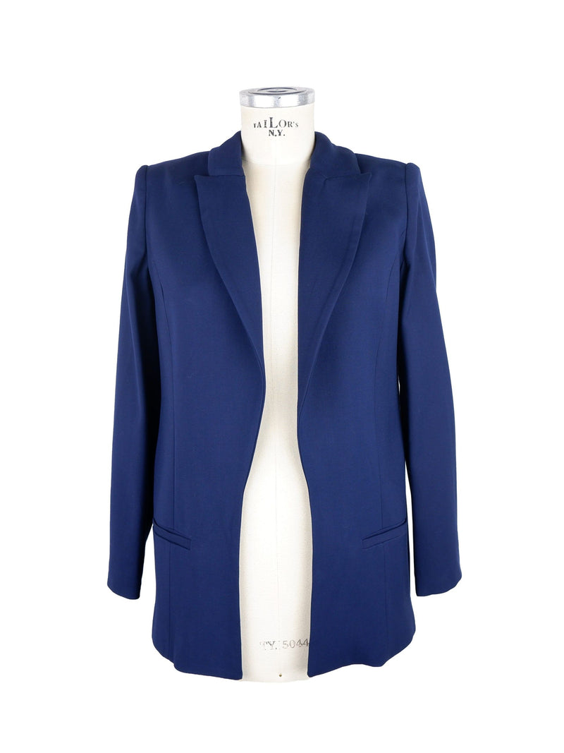 Elegant Blue Front-Open Jacket Elisabetta Franchi