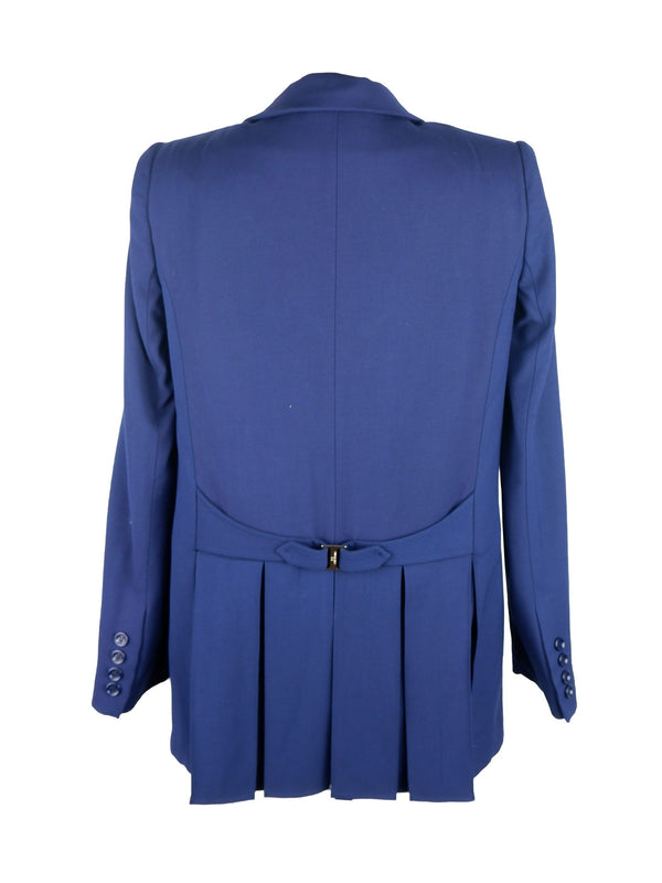 Elegant Blue Front-Open Jacket Elisabetta Franchi