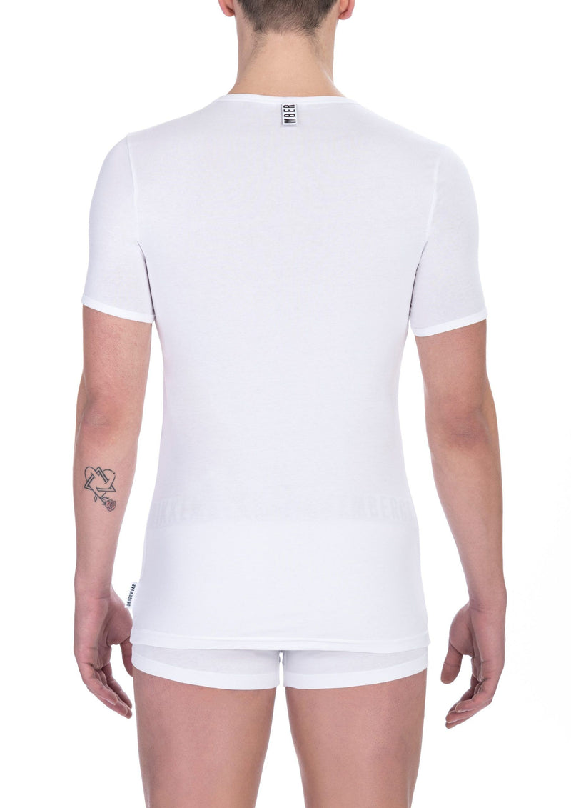 White Cotton Men T-Shirt Bikkembergs