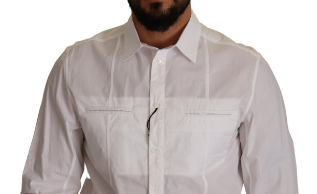 Elegant Italian White Cotton Shirt Dolce & Gabbana