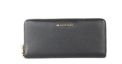 Jet Set Travel Large Black Pebble Leather Continental Wrist Wallet Michael Kors