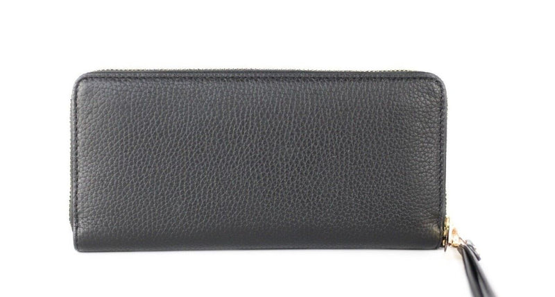 Jet Set Travel Large Black Pebble Leather Continental Wrist Wallet Michael Kors