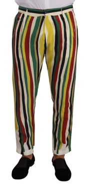 Elegant Striped Skinny Pants Dolce & Gabbana