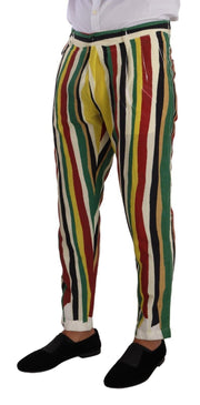 Elegant Striped Skinny Pants Dolce & Gabbana