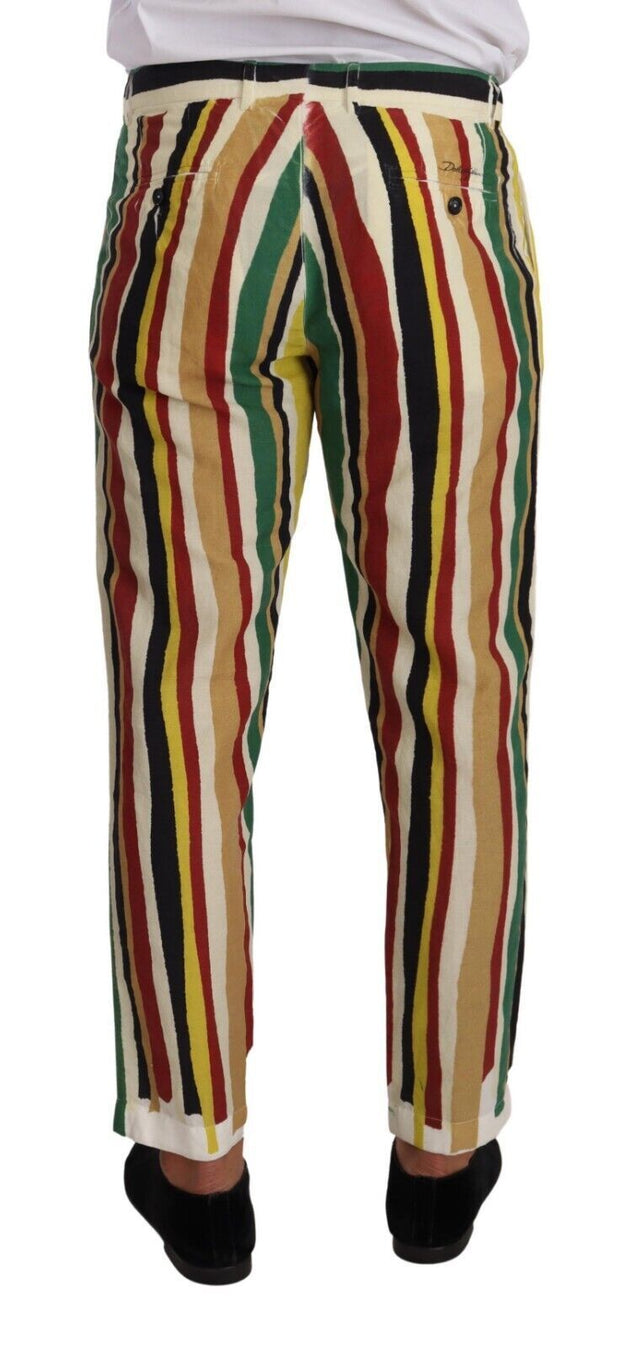 Elegant Striped Skinny Pants Dolce & Gabbana