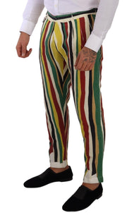 Elegant Striped Skinny Pants Dolce & Gabbana