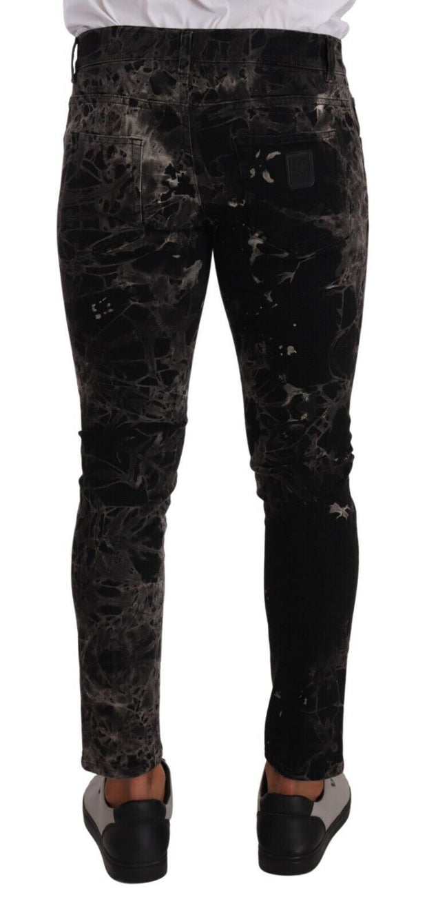 Slim Fit Patterned Skinny Jeans Dolce & Gabbana