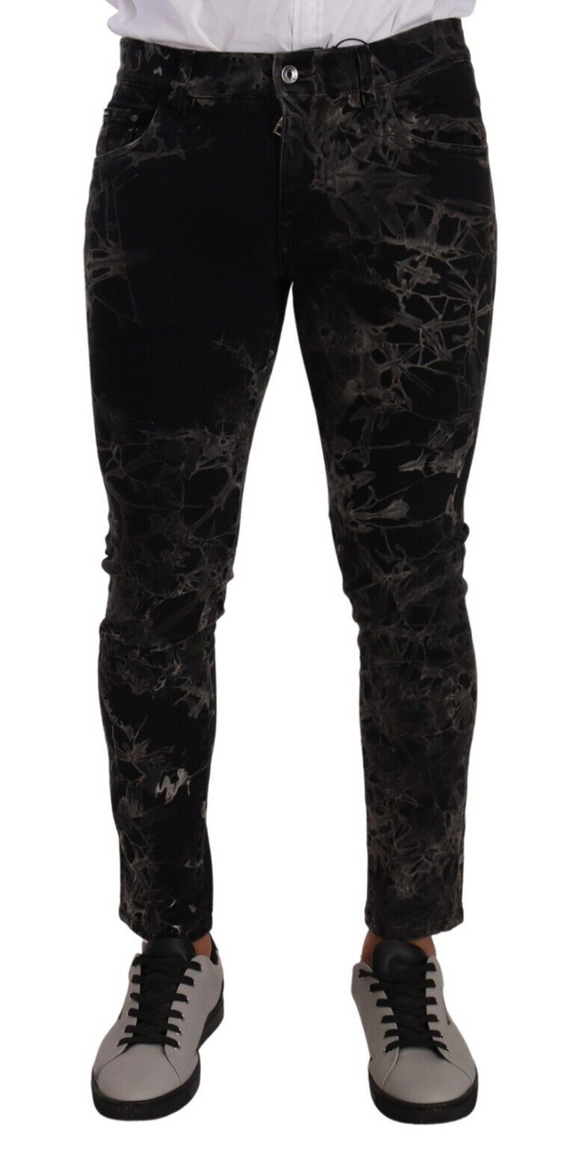 Slim Fit Patterned Skinny Jeans Dolce & Gabbana