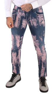 Elegant Skinny Slim Fit Denim Jeans in Tie Dye Dolce & Gabbana