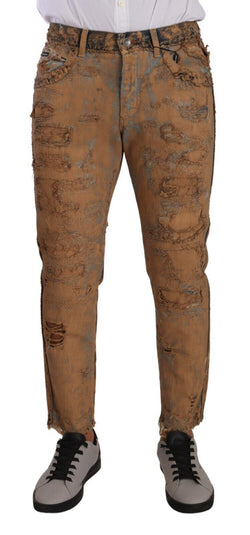 Authentic Distressed Denim Classic Trousers Dolce & Gabbana