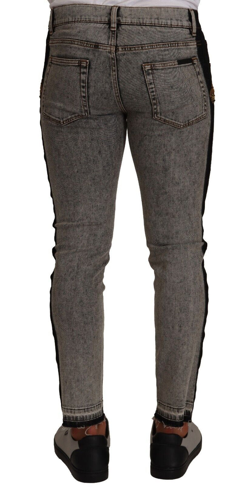 Chic Embellished Crown Skinny Jeans Dolce & Gabbana