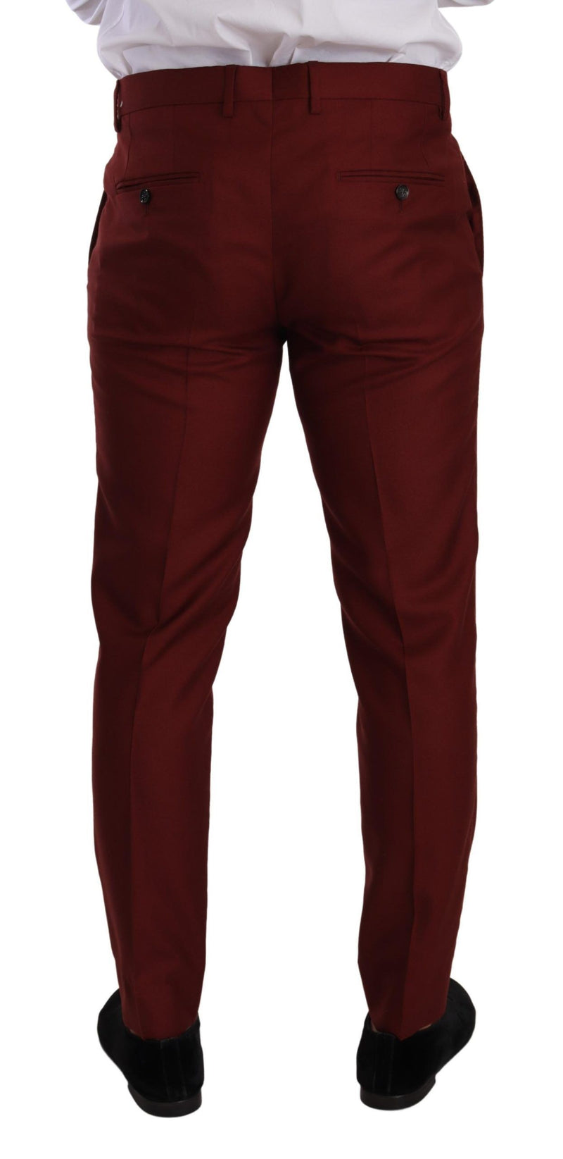 Elegant Cashmere-Silk Red Dress Pants Dolce & Gabbana