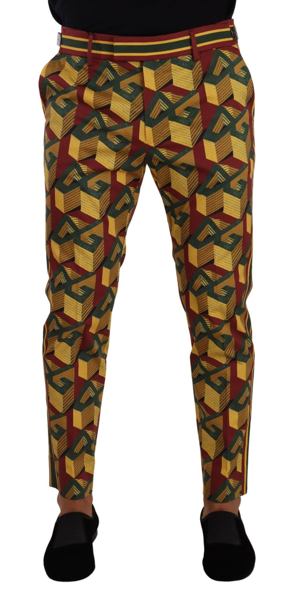 Elegant Multicolor Tapered Pants for Men Dolce & Gabbana