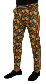 Elegant Multicolor Tapered Pants for Men Dolce & Gabbana