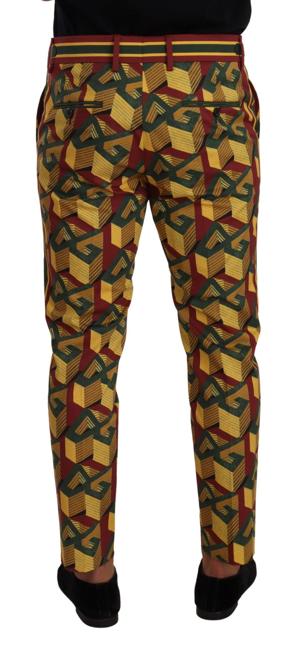 Elegant Multicolor Tapered Pants for Men Dolce & Gabbana