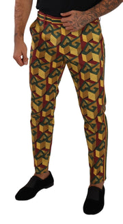 Elegant Multicolor Tapered Pants for Men Dolce & Gabbana