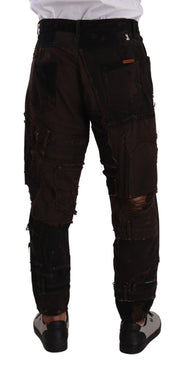 Elegant Distressed Patchwork Denim Jeans Dolce & Gabbana