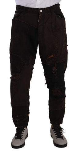 Elegant Distressed Patchwork Denim Jeans Dolce & Gabbana