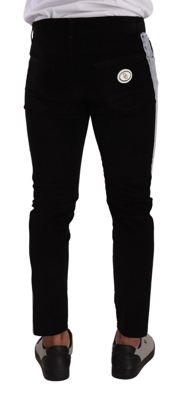 Elegant Slim-Fit Cotton Black Jeans Dolce & Gabbana