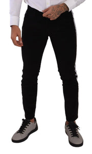 Elegant Slim-Fit Cotton Black Jeans Dolce & Gabbana