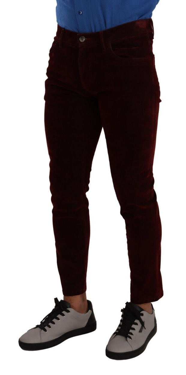 Bordeaux Slim Fit Skinny Jeans Dolce & Gabbana