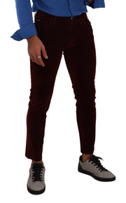 Bordeaux Slim Fit Skinny Jeans Dolce & Gabbana