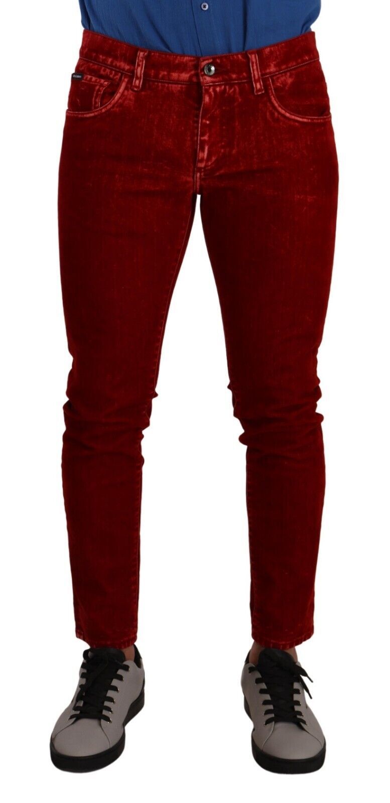 Ravishing Red Slim Fit Designer Jeans Dolce & Gabbana