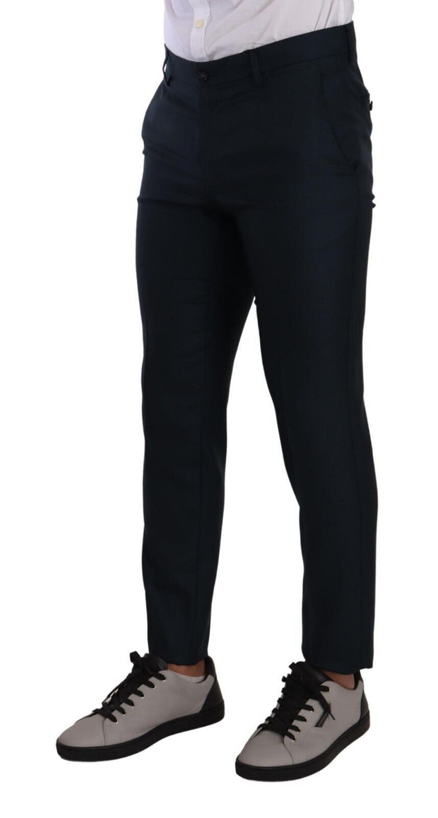 Elegant Slim Fit Cashmere-Silk Dress Pants Dolce & Gabbana