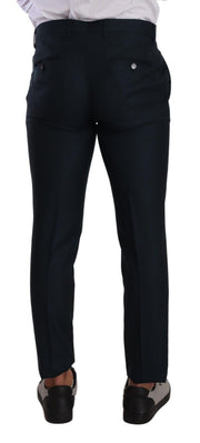 Elegant Slim Fit Cashmere-Silk Dress Pants Dolce & Gabbana