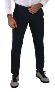 Elegant Slim Fit Cashmere-Silk Dress Pants Dolce & Gabbana