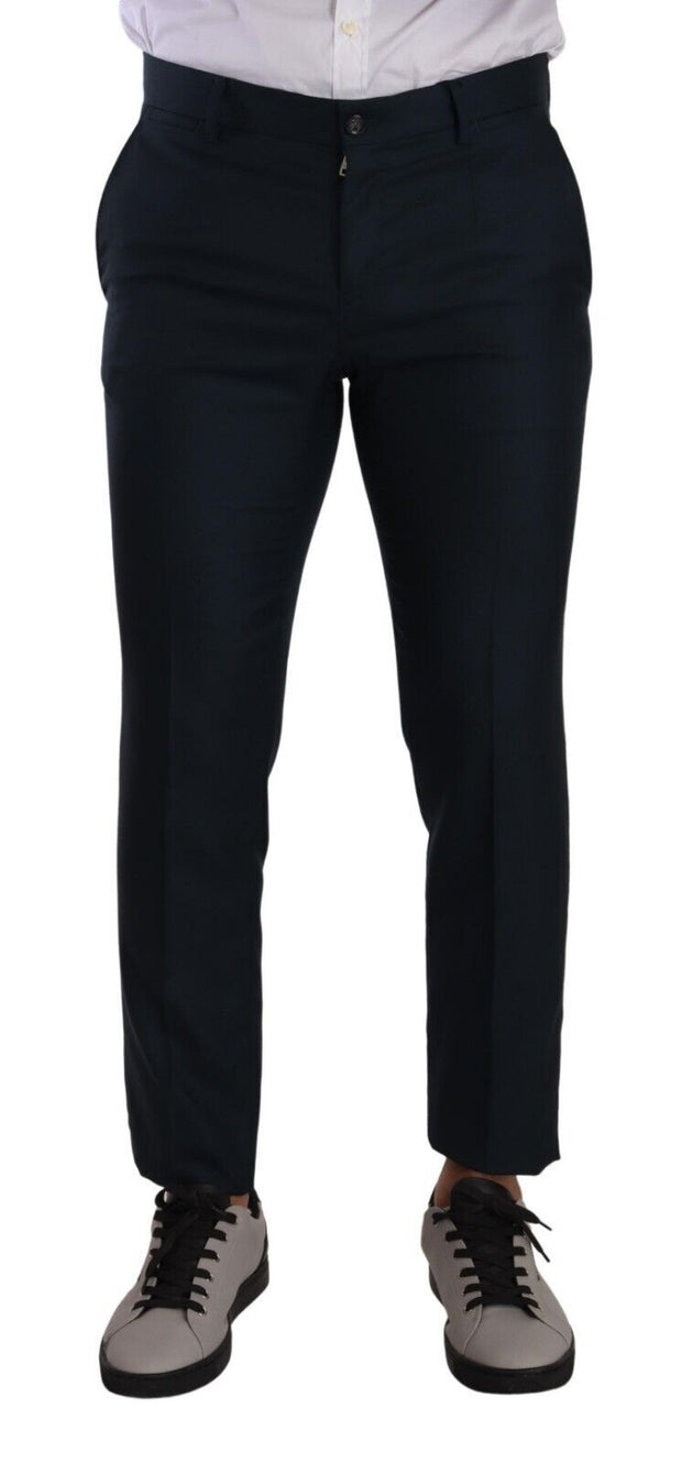 Elegant Slim Fit Cashmere-Silk Dress Pants Dolce & Gabbana