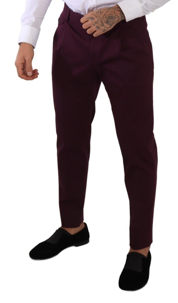 Elegant Purple Chinos for the Modern Man Dolce & Gabbana