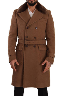 Elegant Double Breasted Wool Overcoat Dolce & Gabbana