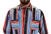 Elegant Striped Cotton Shirt with Pockets Dolce & Gabbana