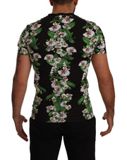 Elegant Floral Crewneck Tee for Men Dolce & Gabbana