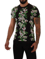 Elegant Floral Crewneck Tee for Men Dolce & Gabbana