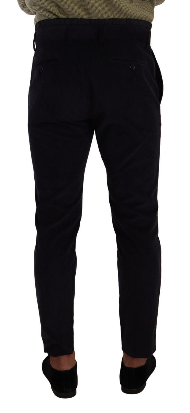 Slim Fit Luxe Corduroy Pants in Dark Blue Dolce & Gabbana